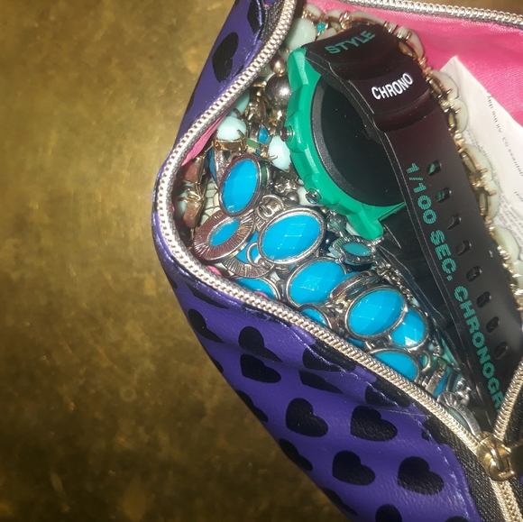 SOLD!!Vintage teal blue bling jewelry lot - Picture 10 of 10